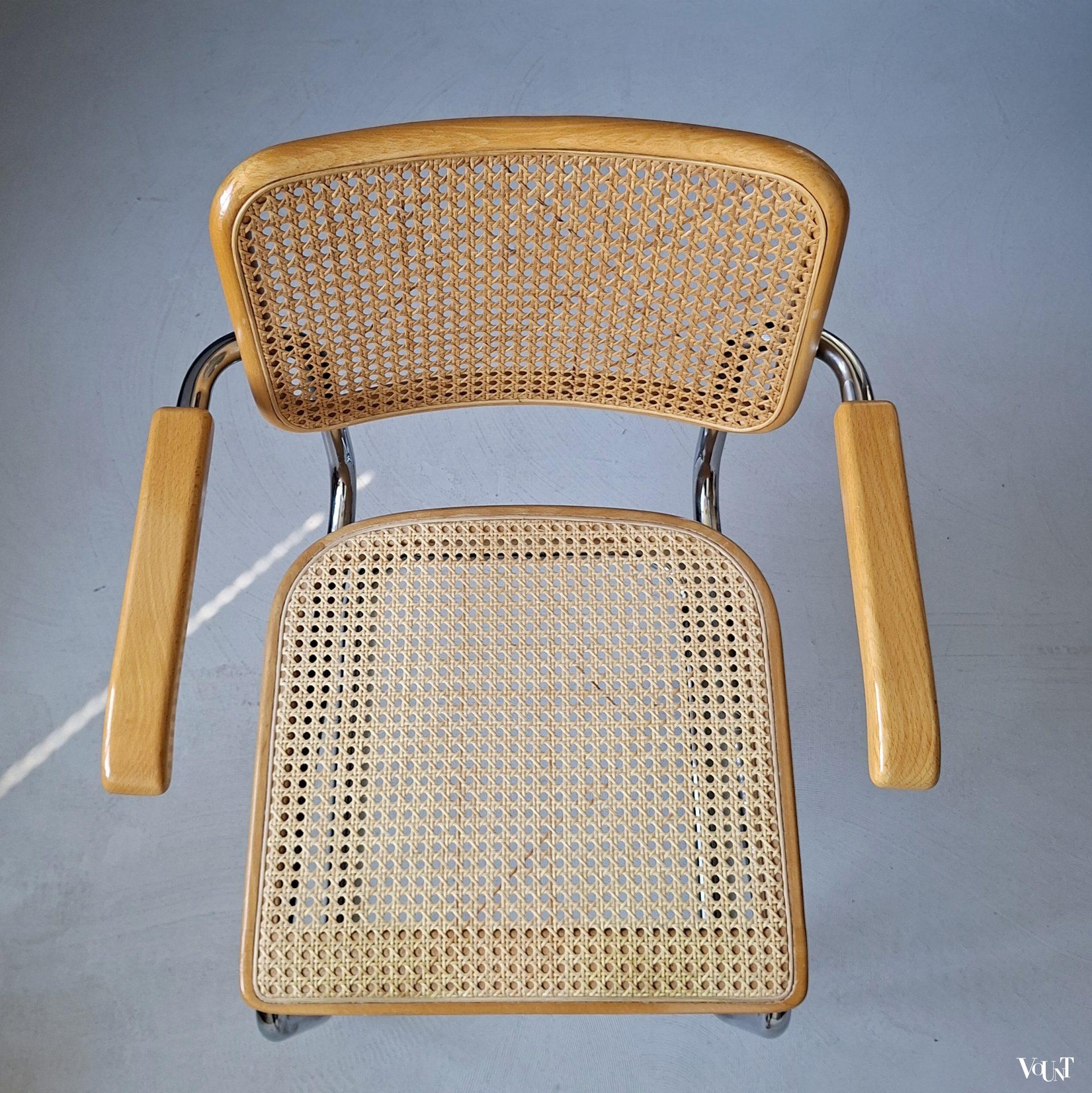 Blonde S64 stoel, Marcel Breuer voor Thonet, 1983