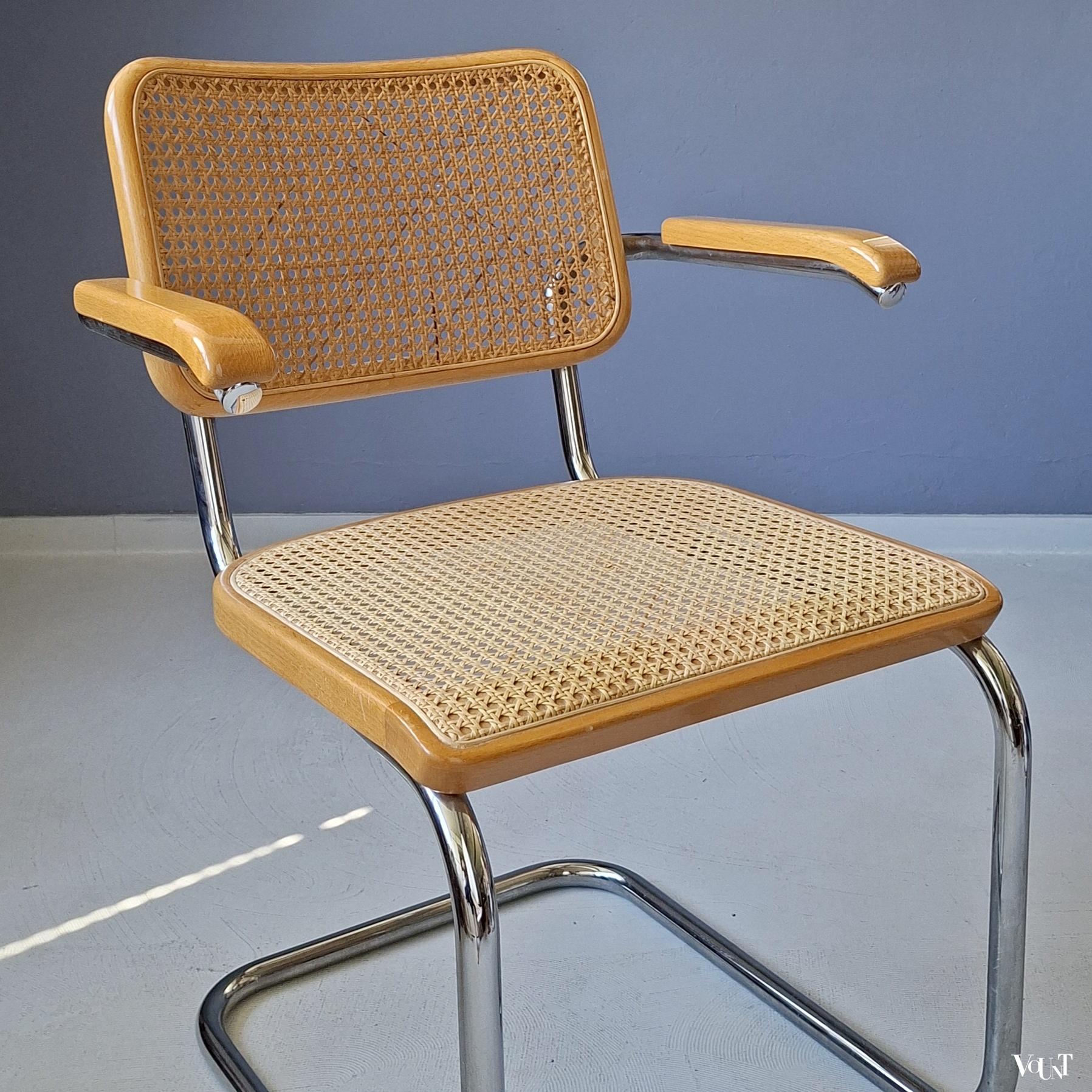 Blonde S64 stoel, Marcel Breuer voor Thonet, 1983