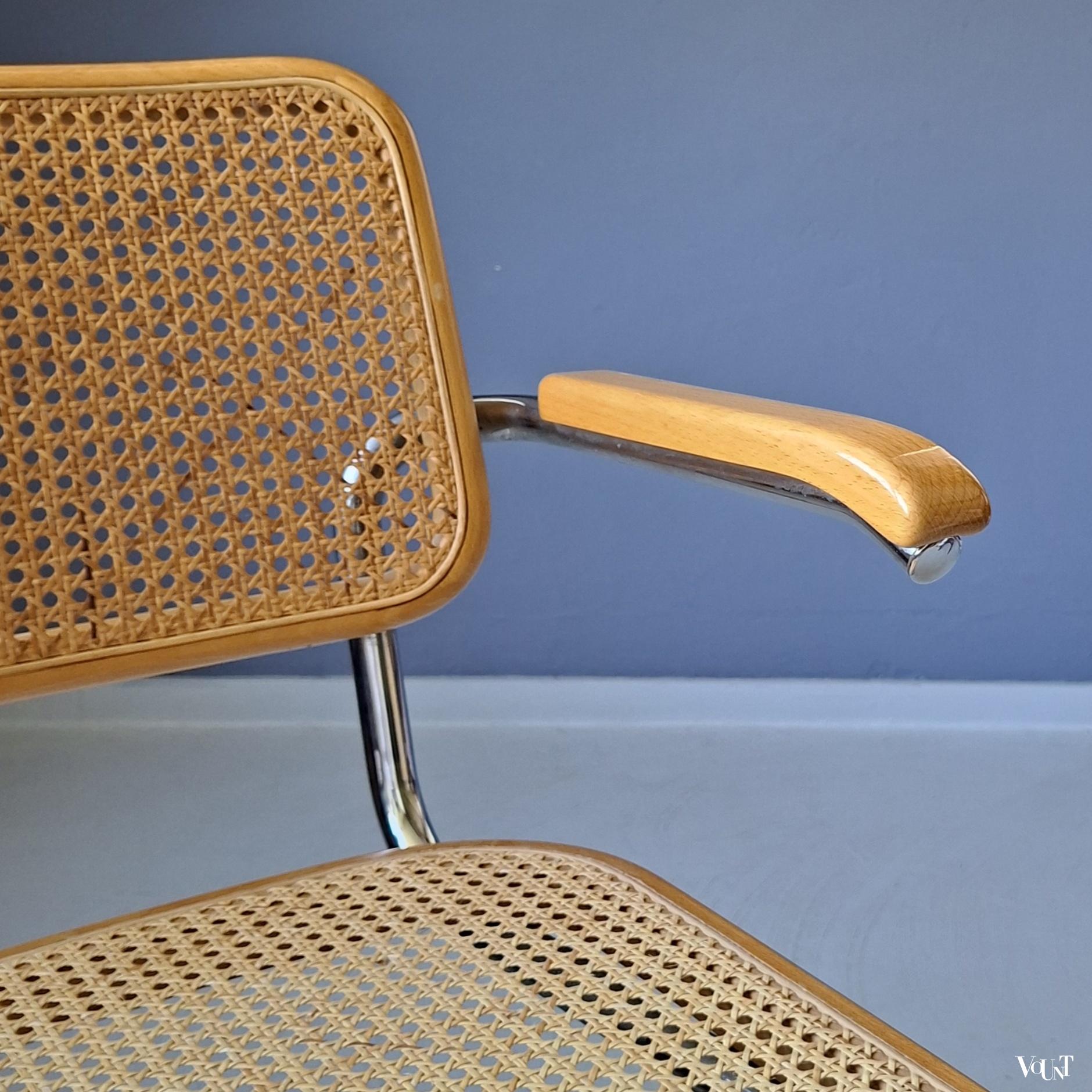 Blonde S64 stoel, Marcel Breuer voor Thonet, 1983