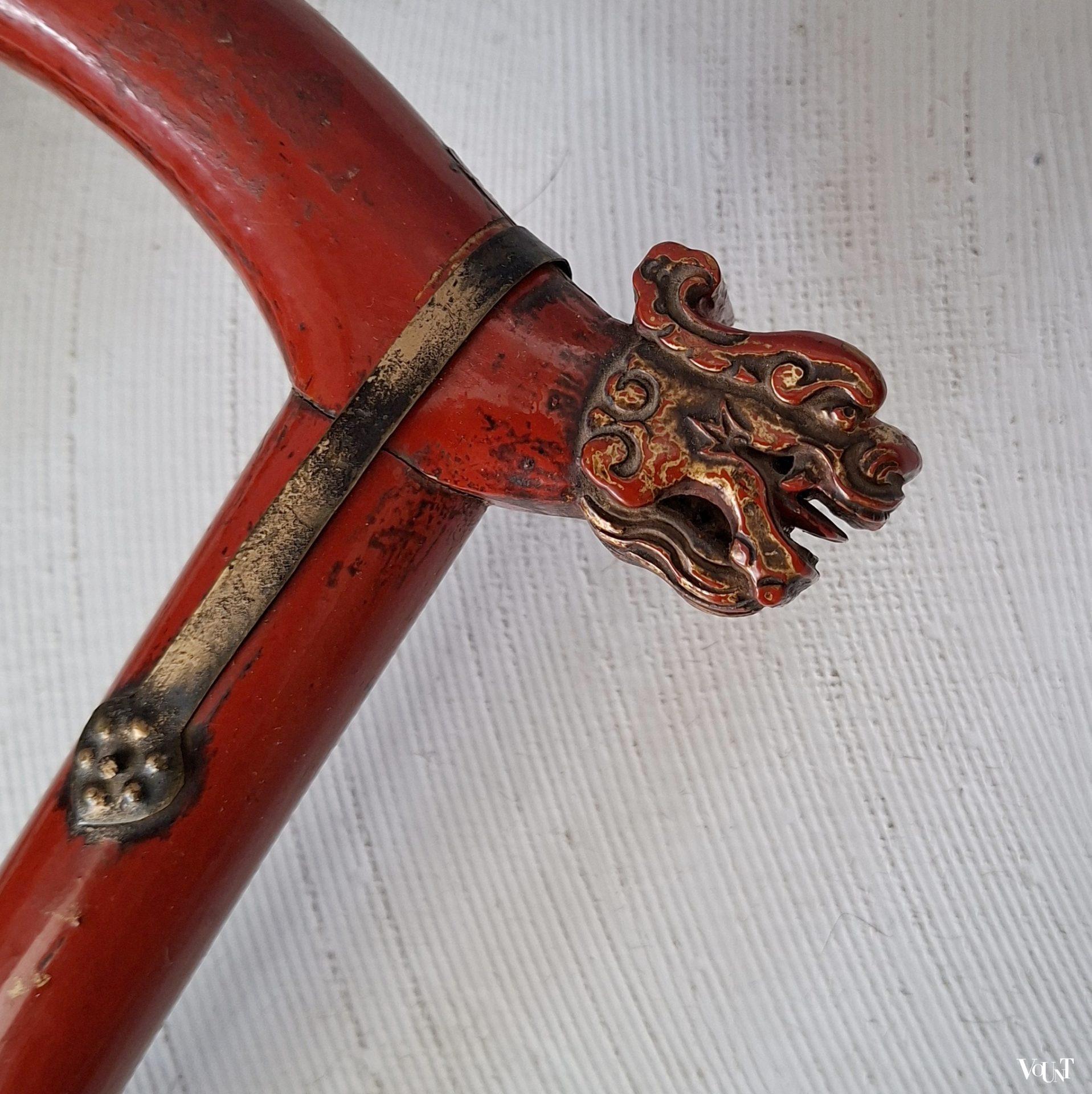 Rode Chinese reisstoel, begin 20e eeuw
