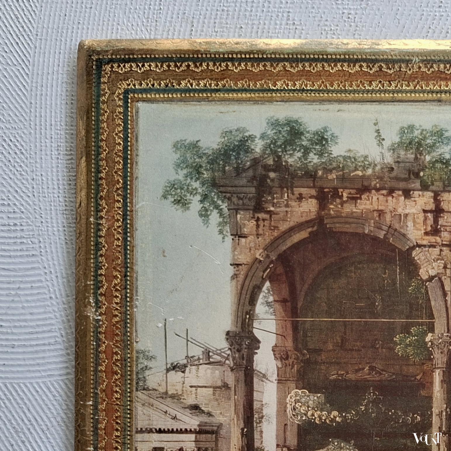 Afbeelding schilderij Canaletto op paneel, Fratelli Alinari, jaren '60/'70