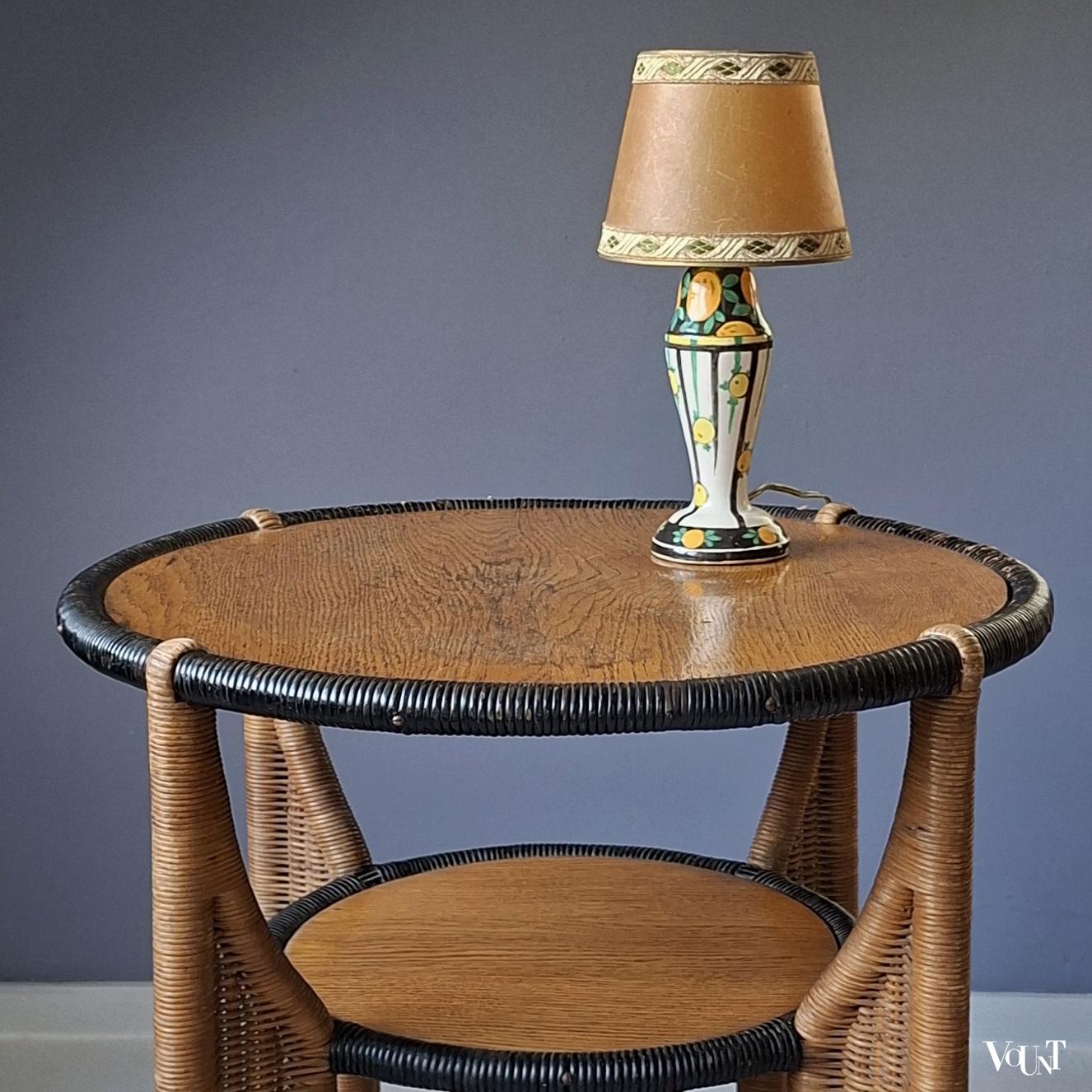 Frans keramiek tafellampje, jaren '20/'30