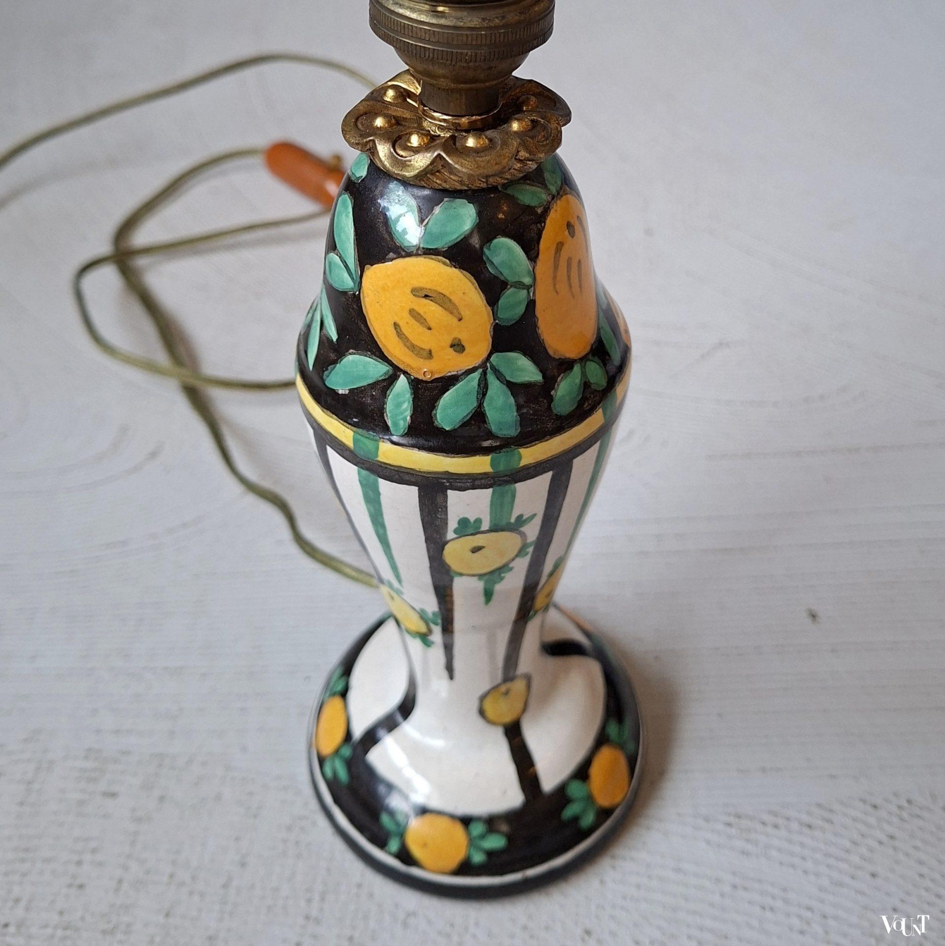 Frans keramiek tafellampje, jaren '20/'30